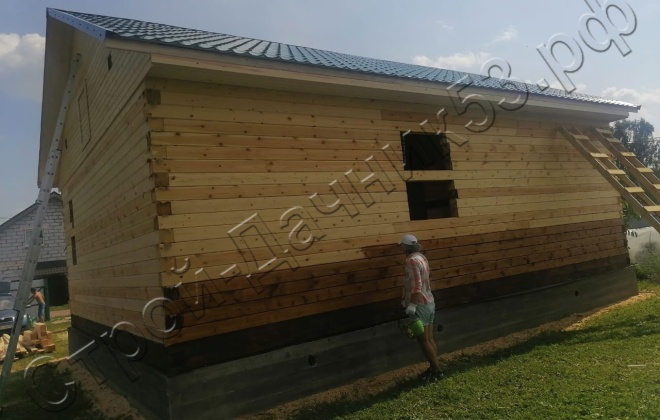 4 Брусовой дом  проект заказчика, 7х9м, 63М², Ленинградская область, Ломоносовский район, деревня Низино (2)